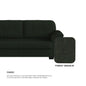 Ember Fabric 1 Seater Sofa