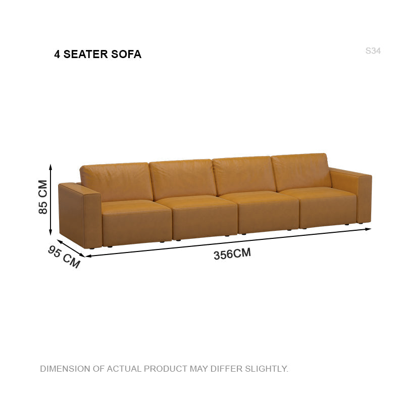 Jade Leathaire 4 Seater Sofa