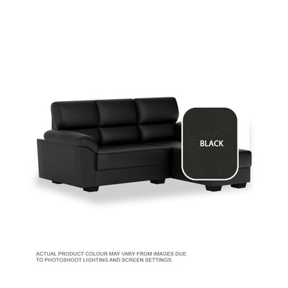 Londyn Faux Leather 2 Seater With Chaise Sofa
