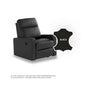 Naomi Half Leather Cowhide 1 Seater Sofa