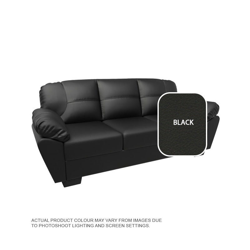 Adam Faux Leather 3 Seater Sofa