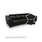 Lyla Half Leather Cowhide 4 Seater Sofa