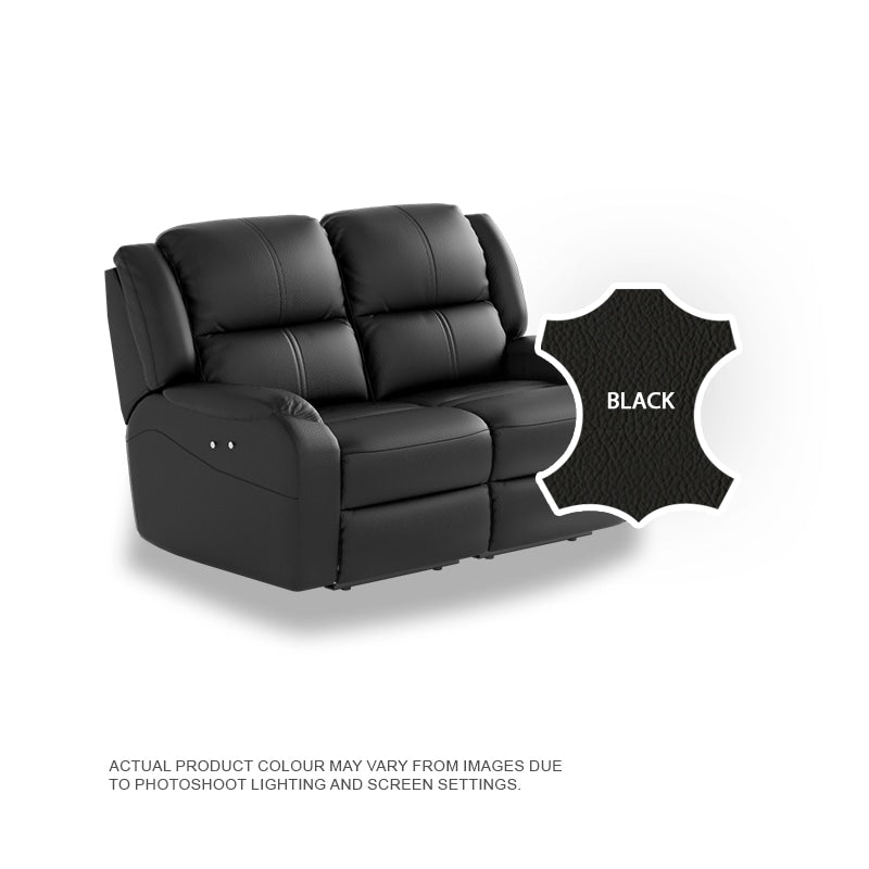 Alana Half Leather Cowhide 2 Seater Sofa