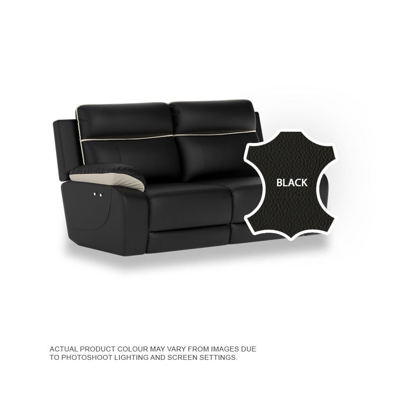 Nina Half Leather Cowhide 2 Seater Sofa