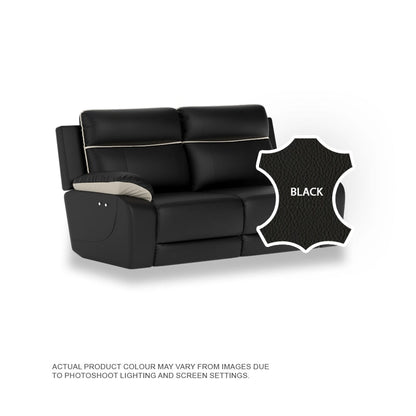 Nina Half Leather Cowhide 2 Seater Sofa