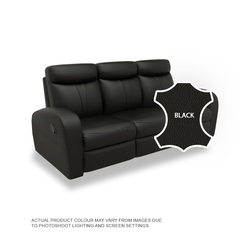 Alice Half Leather Cowhide 3 Seater Sofa