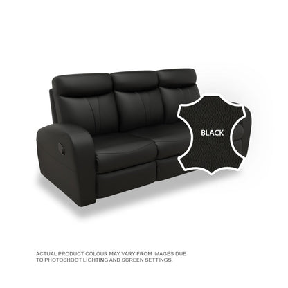 Alice Half Leather Cowhide 3 Seater Sofa