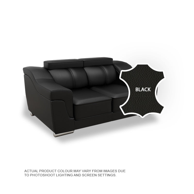 Lyla Half Leather Cowhide 2 Seater Sofa