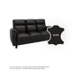 Helen Half Leather Cowhide 3 Seater Sofa