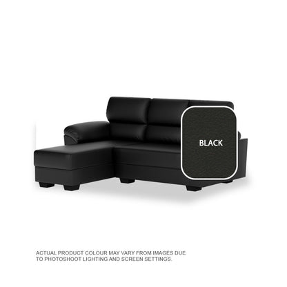 Londyn Faux Leather 2 Seater With Chaise Sofa