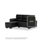 Londyn Faux Leather 2 Seater With Chaise Sofa