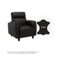 Helen Half Leather Cowhide 1 Seater Sofa