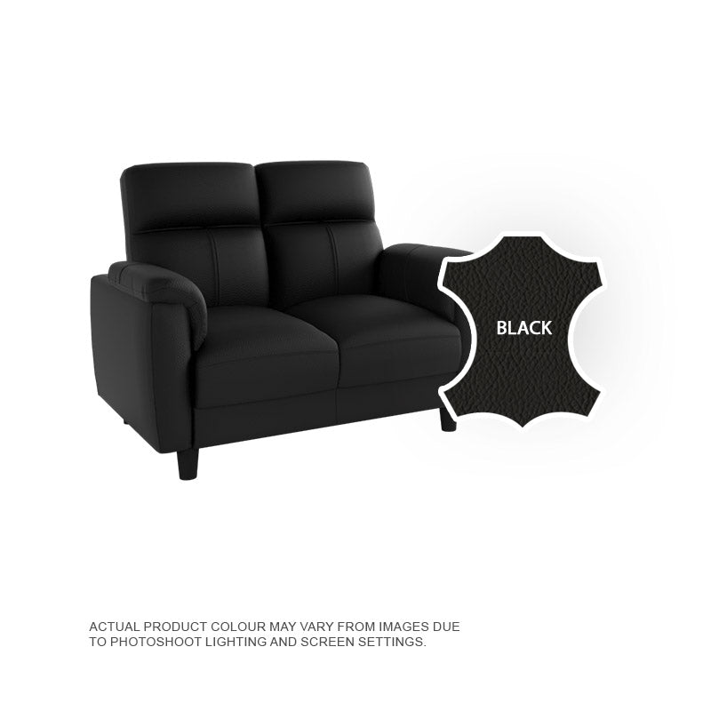Helen Half Leather Cowhide 2 Seater Sofa
