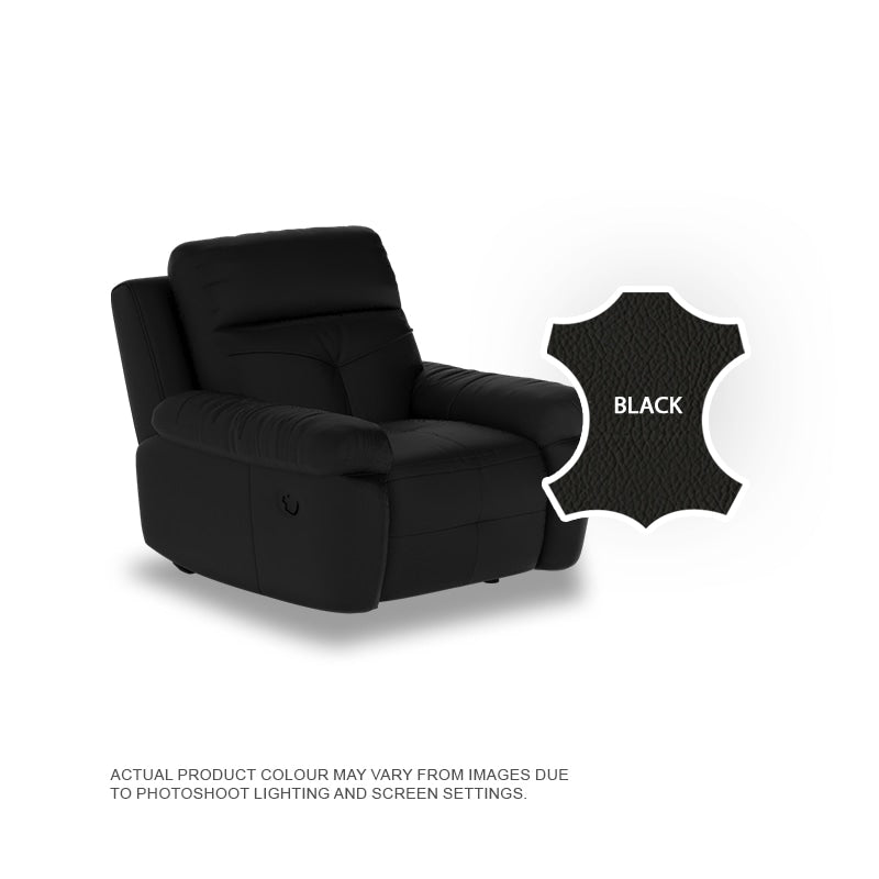 Taylor Half Leather Cowhide 1 Seater Sofa