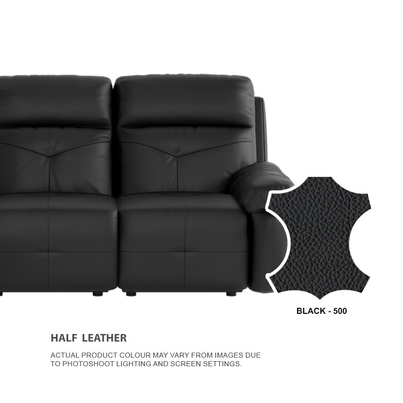 Taylor Half Leather Cowhide 2 Seater Sofa