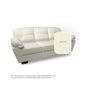 Adam Faux Leather 3 Seater Sofa