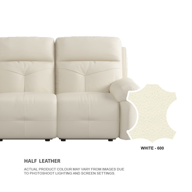 Taylor Half Leather Cowhide 2 Seater Sofa