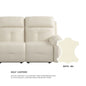 Taylor Half Leather Cowhide 2 Seater Sofa