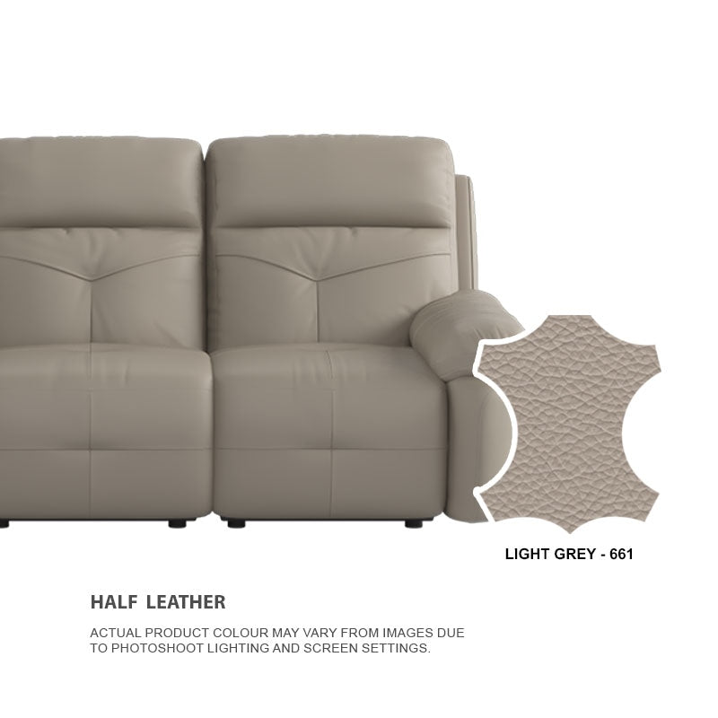 Taylor Half Leather Cowhide 2 Seater Sofa