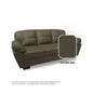 Adam Faux Leather 4 Seater Sofa