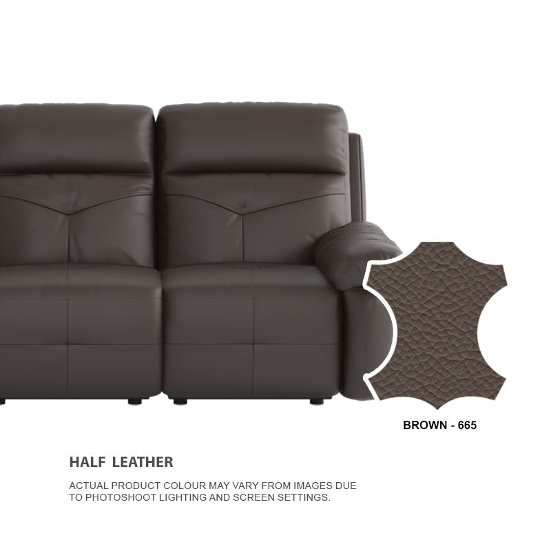 Taylor Half Leather Cowhide 2 Seater Sofa