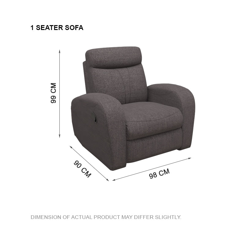 Alice Fabric 1 Seater Sofa