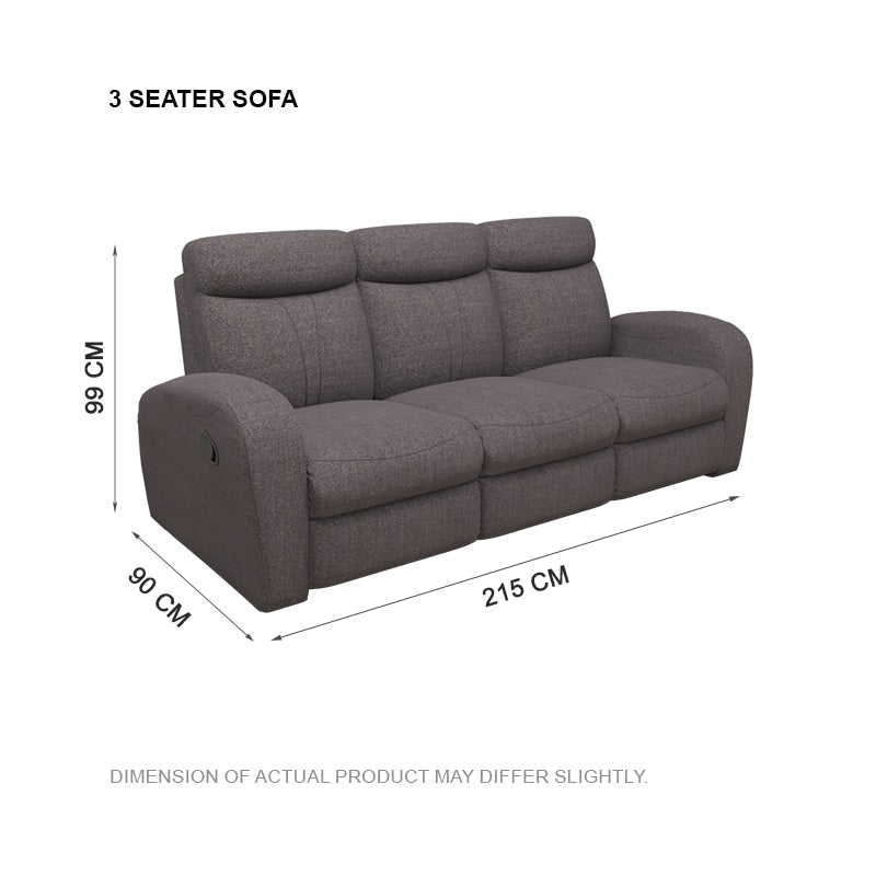 Alice Fabric 3 Seater Sofa