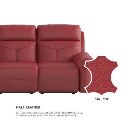 Taylor Half Leather Cowhide 2 Seater Sofa