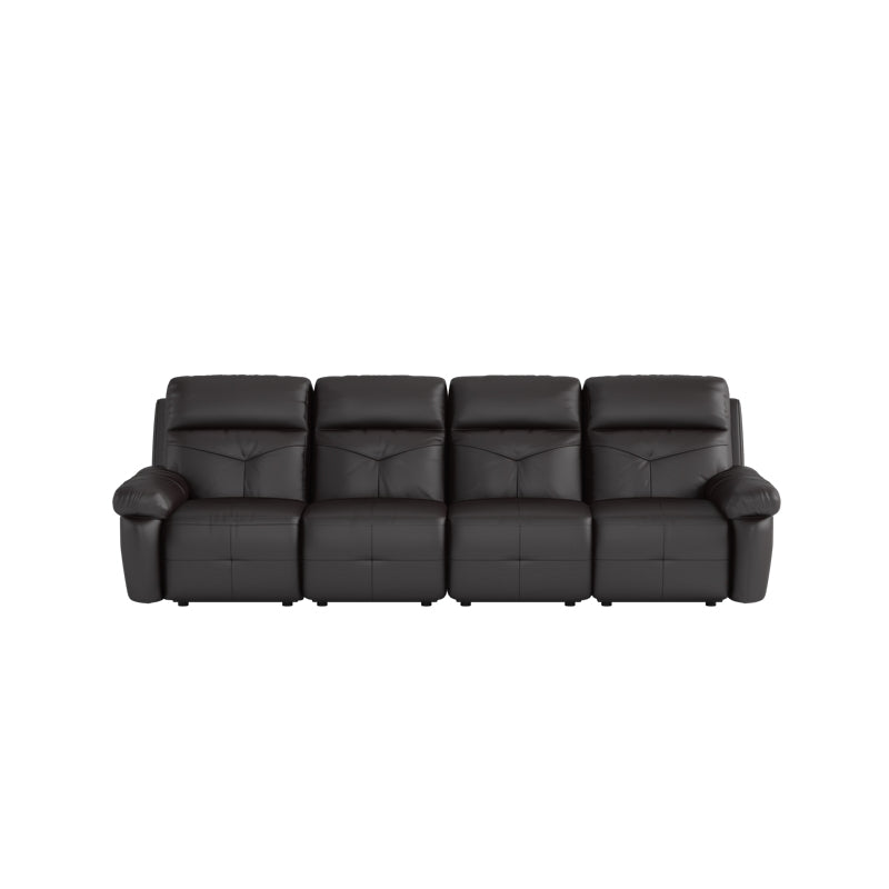 Taylor Half Leather Cowhide 4 Seater Sofa