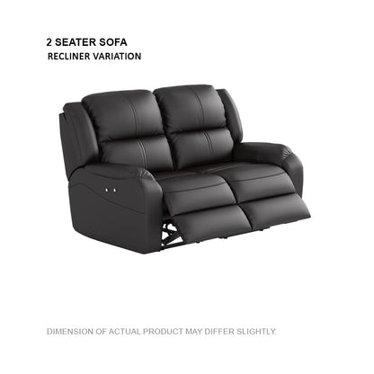 Alana Half Leather Cowhide 2 Seater Sofa