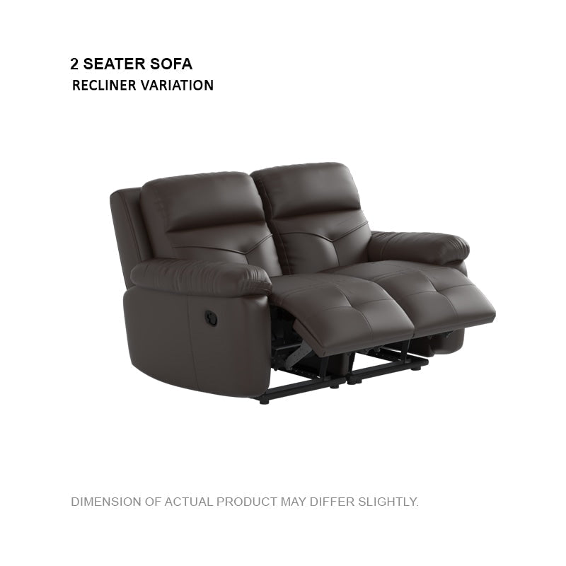 Taylor Half Leather Cowhide 2 Seater Sofa