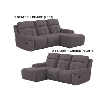 Taylor Fabric 2 Seater With Chaise Sofa