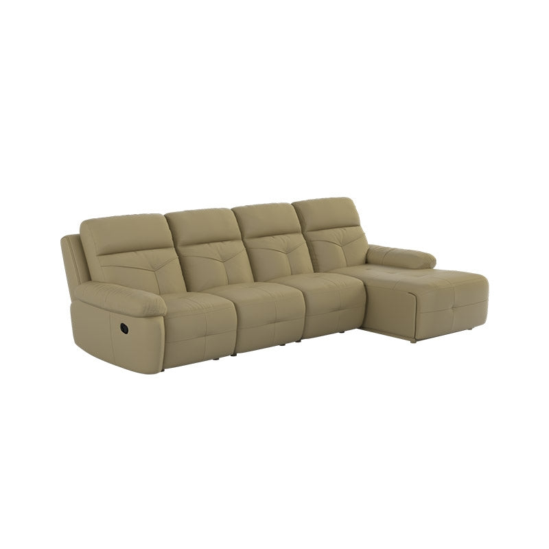 Taylor Half Leather Cowhide 3 Seater With Chaise Sofa