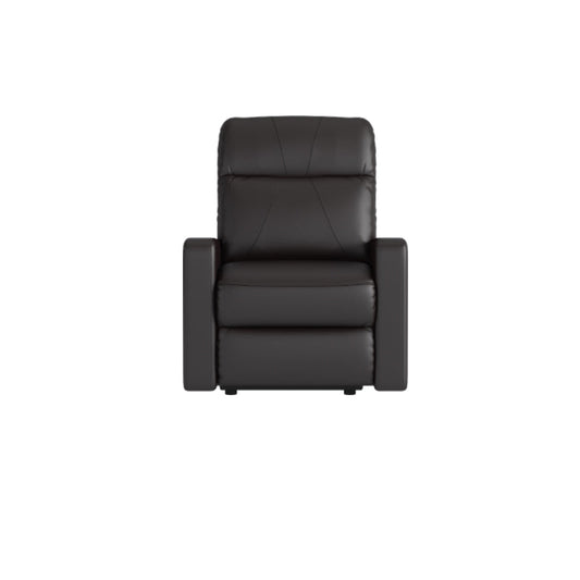 Naomi Half Leather Cowhide 1 Seater Sofa
