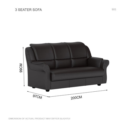 Hannah Faux leather 3 Seater Sofa