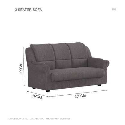 Hannah Fabric 3 Seater Sofa