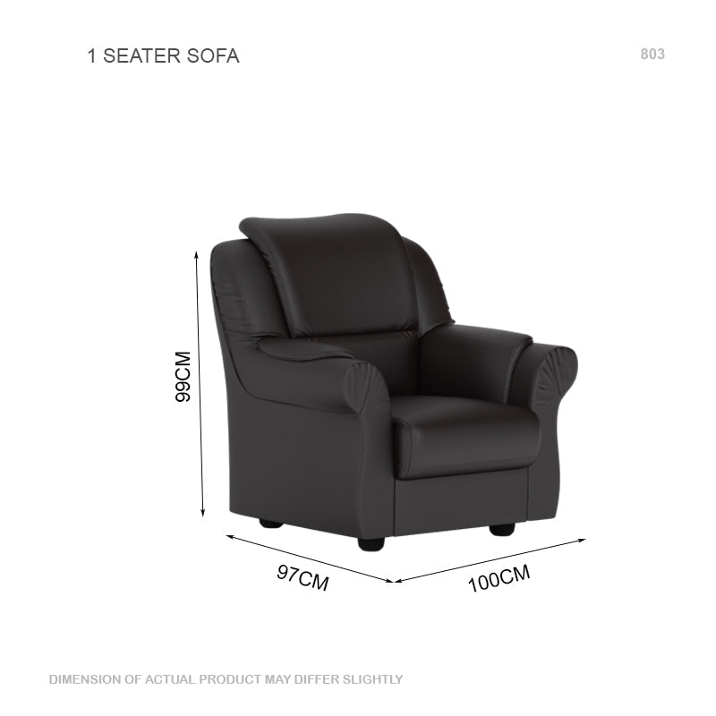 Hannah Faux leather 1 Seater Sofa