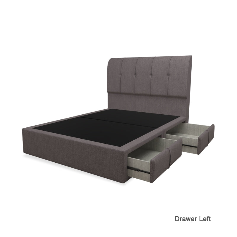 Lucas  Fabric Drawer Bed with Drawer Left / Right