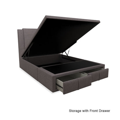 Eden Fabric Drawer Storage Bed with Drawer Front