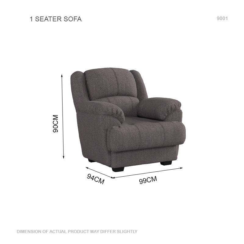 Esme Fabric 1 Seater Sofa