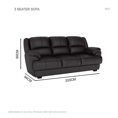 Esme Faux Leather 3 Seater Sofa