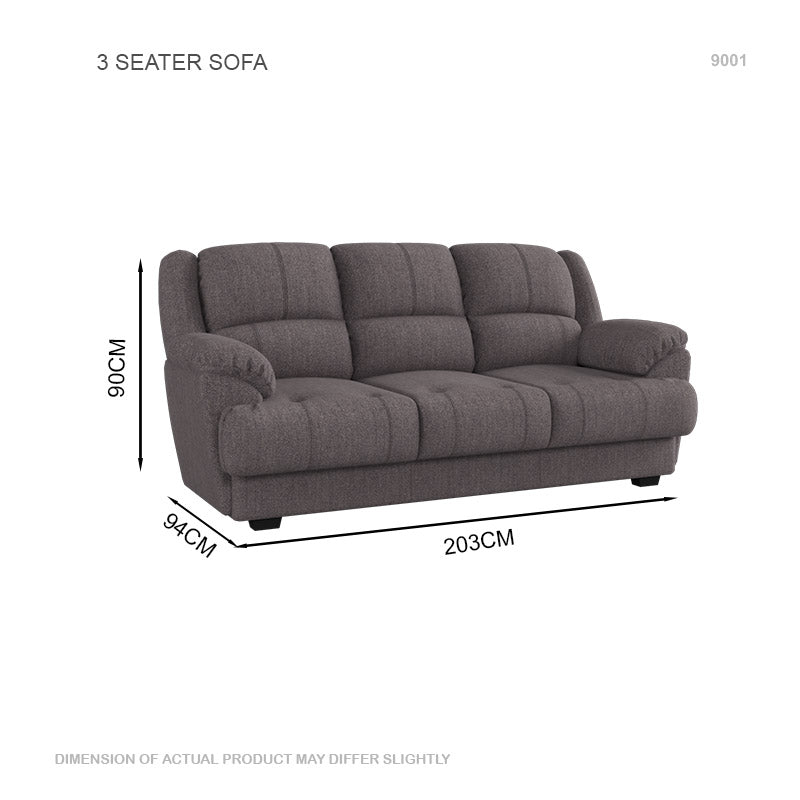 Esme Fabric 3 Seater Sofa