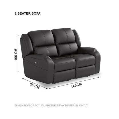 Alana Half Leather Cowhide 2 Seater Sofa