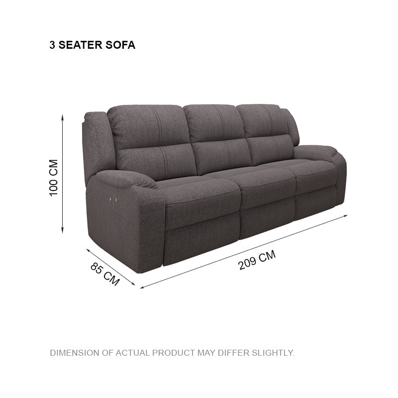 Alana Fabric 3 Seater Sofa