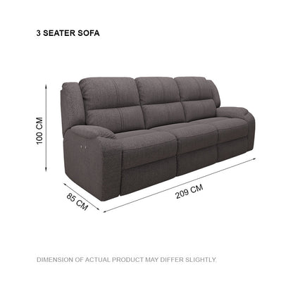Alana Fabric 3 Seater Sofa