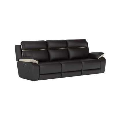 Nina Half Leather Cowhide 3 Seater Sofa