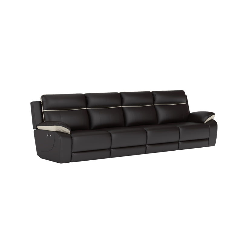 Nina Half Leather Cowhide 4 Seater Sofa
