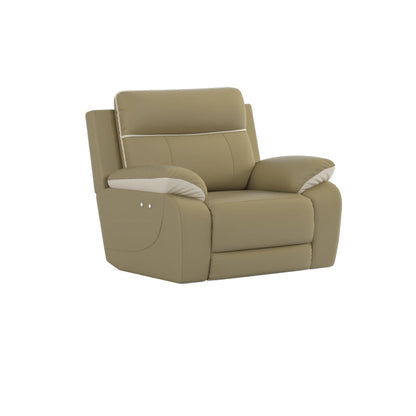 Nina Half Leather Cowhide 1 Seater Sofa