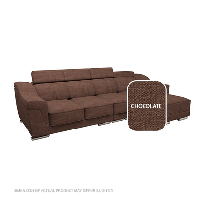 Lyla Fabric 3 Seater With Chaise Sofa