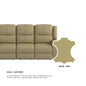 Alana Half Leather Cowhide 4 Seater Sofa